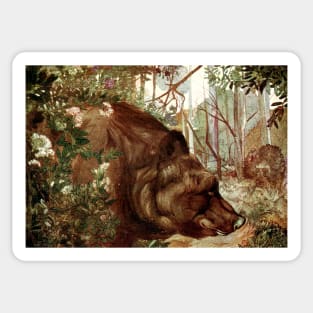 Jungle Book - Baloo in the Forest - E.J. and Maurice Detmold Sticker